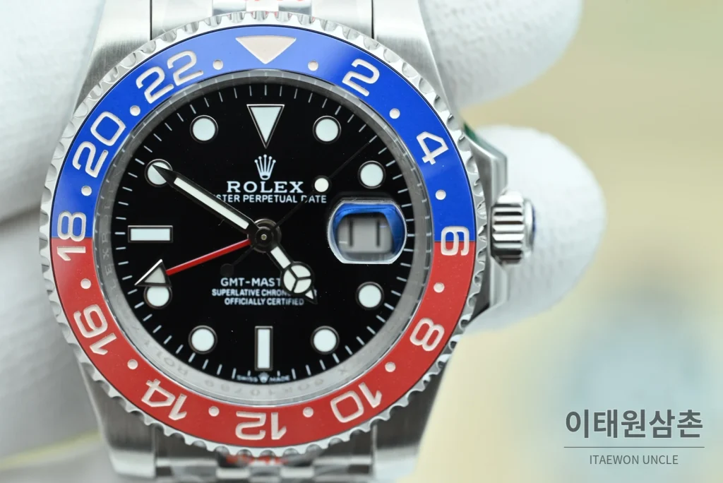롤렉스 GMT마스터Ⅱ 펩시 블랙다이얼 쥬빌리 40mm