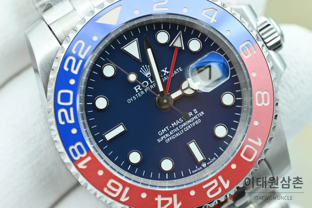 롤렉스 GMT마스터Ⅱ 펩시 블루다이얼 쥬빌리 40mm