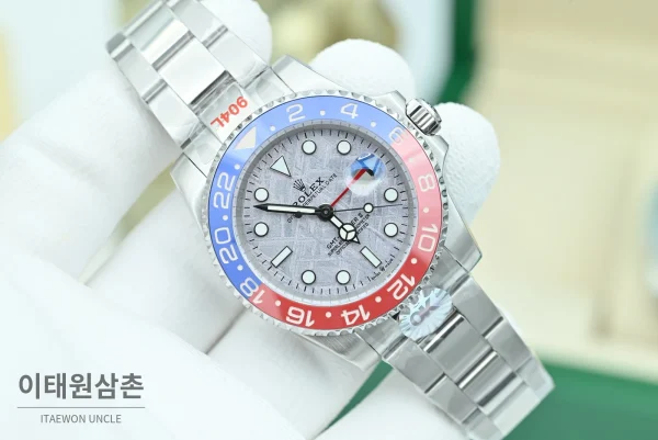 롤렉스 GMT 마스터 II 펩시 운석다이얼 세라믹베젤 오토매틱 40mm
