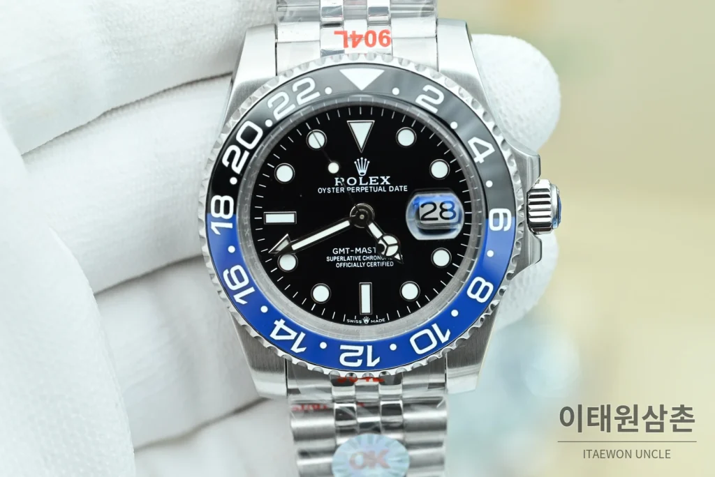 롤렉스 GMT마스터Ⅱ 스틸 블랙블루베젤 블랙다이얼 오토매틱 40mm