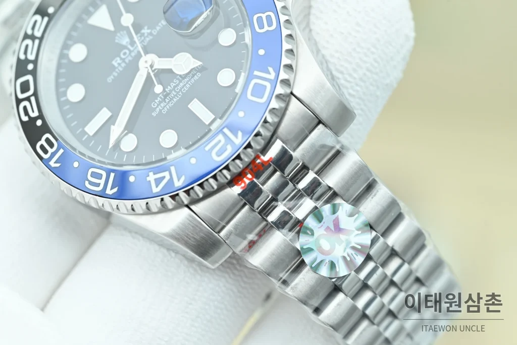 롤렉스 GMT마스터Ⅱ 스틸 블랙블루베젤 블랙다이얼 오토매틱 40mm