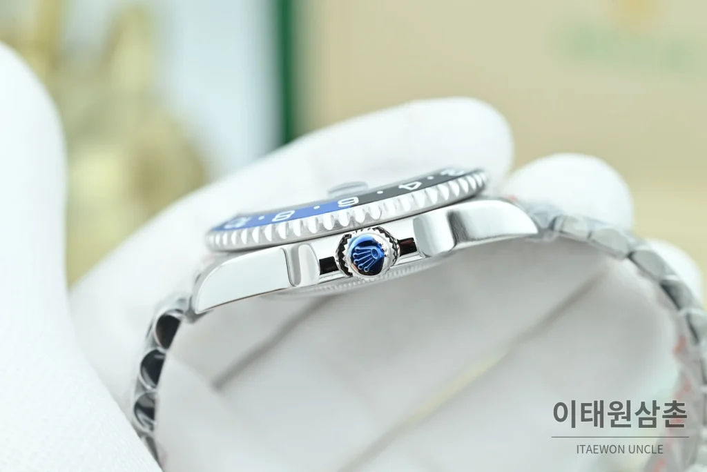 롤렉스 GMT마스터Ⅱ 스틸 블랙블루베젤 블랙다이얼 오토매틱 40mm