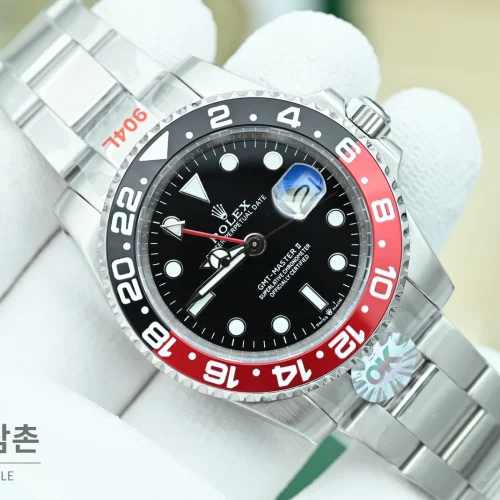 롤렉스 GMT 마스터 II 빈티지 블랙다이얼 블랙레드 베젤 오토매틱 40mm 롤렉스 GMT 마스터 II 빈티지 블랙다이얼 블랙레드 베젤 오토매틱 40mm