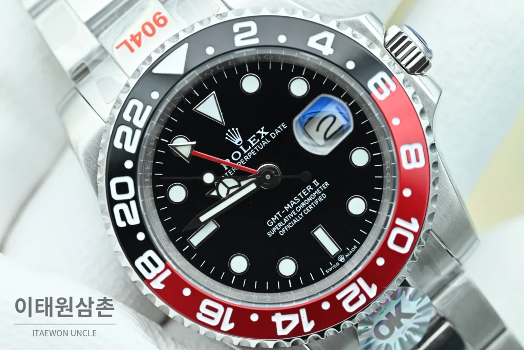 롤렉스 GMT 마스터 II 빈티지 블랙다이얼 블랙레드 베젤 오토매틱 40mm