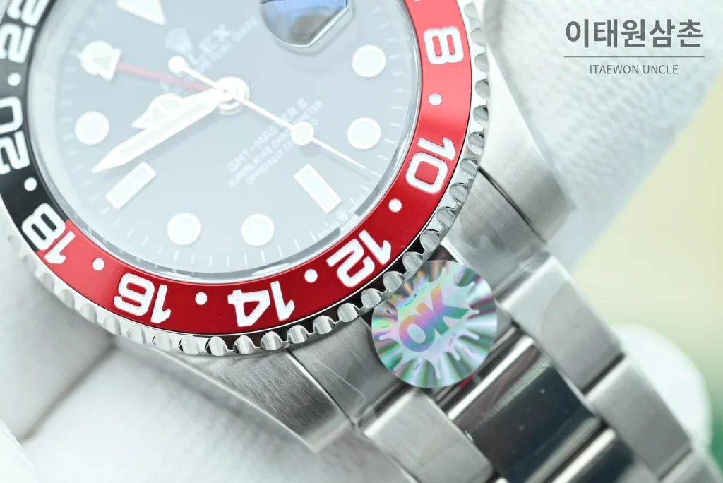 롤렉스 GMT 마스터 II 빈티지 블랙다이얼 블랙레드 베젤 오토매틱 40mm