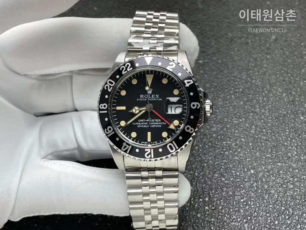 롤렉스 GMT 마스터 II 빈티지 그린베젤 오토매틱 40mm (2)