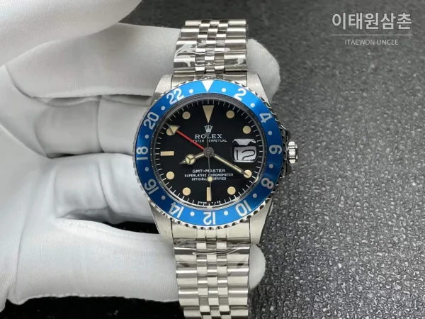 롤렉스 GMT 마스터 II 빈티지 그린베젤 오토매틱 40mm (3) 롤렉스 GMT 마스터 II 빈티지 그린베젤 오토매틱 40mm (3)