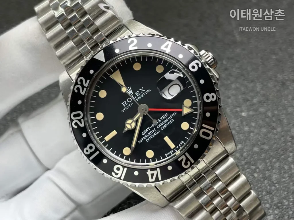 롤렉스 GMT 마스터 II 빈티지 그린베젤 오토매틱 40mm (2)
