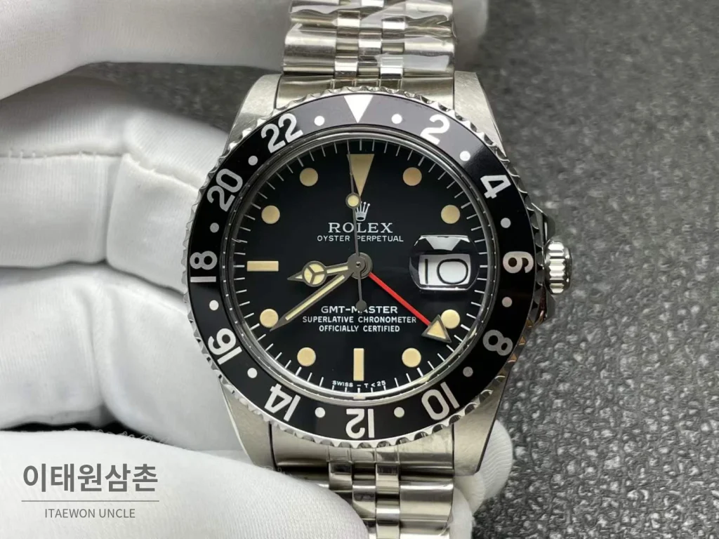 롤렉스 GMT 마스터 II 빈티지 그린베젤 오토매틱 40mm (2)