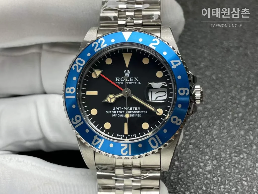 롤렉스 GMT 마스터 II 빈티지 그린베젤 오토매틱 40mm (3)