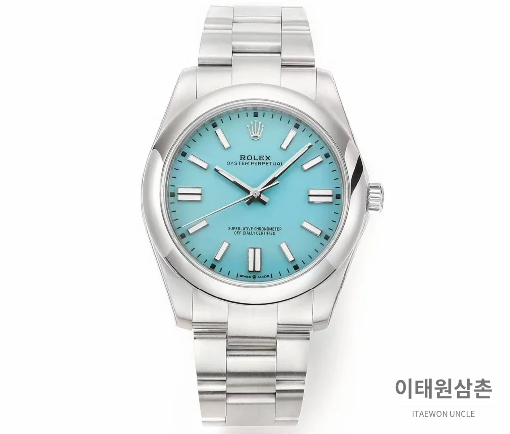 롤렉스 오이스터 퍼페츄얼 41 컬러 다이얼 오토매틱 41mm 다양한 컬러