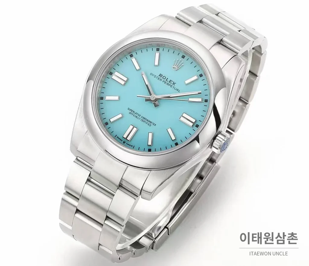 롤렉스 오이스터 퍼페츄얼 41 컬러 다이얼 오토매틱 41mm 다양한 컬러