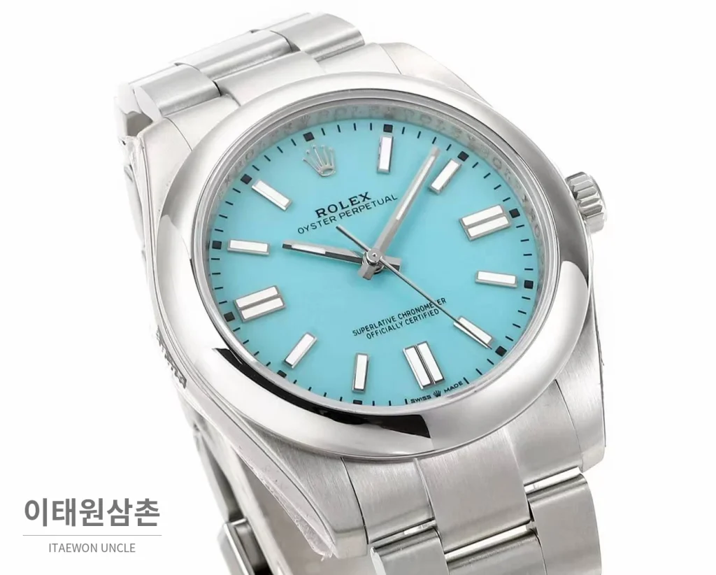 롤렉스 오이스터 퍼페츄얼 41 컬러 다이얼 오토매틱 41mm 다양한 컬러