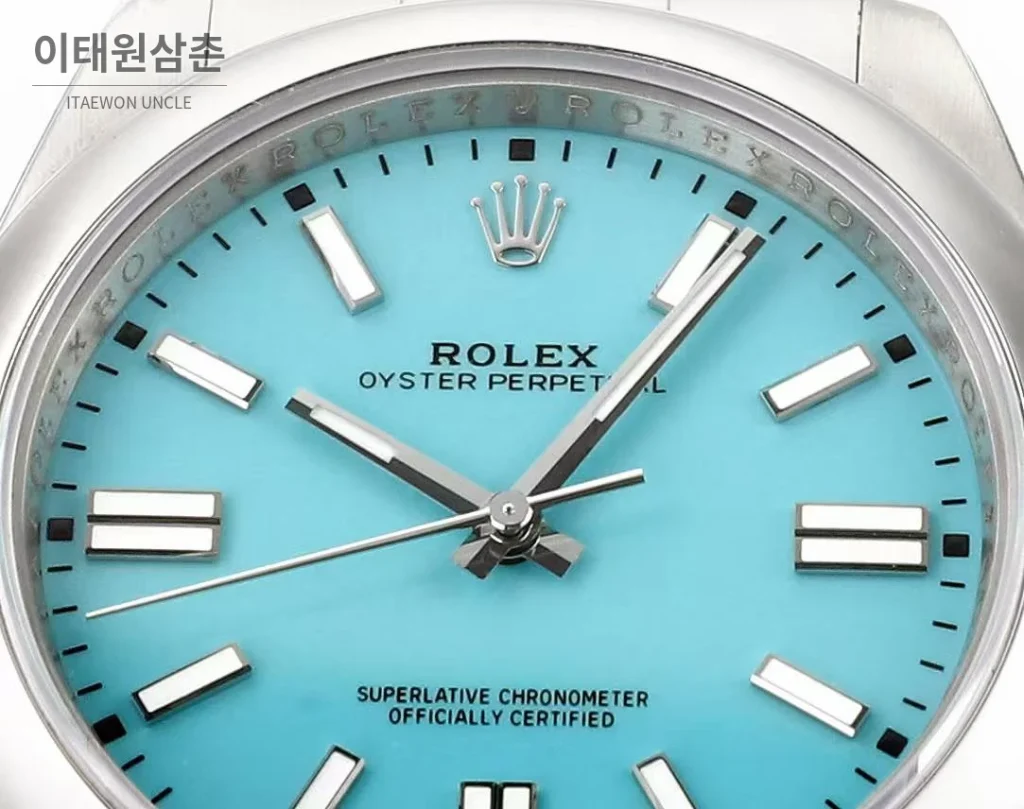 롤렉스 오이스터 퍼페츄얼 41 컬러 다이얼 오토매틱 41mm 다양한 컬러