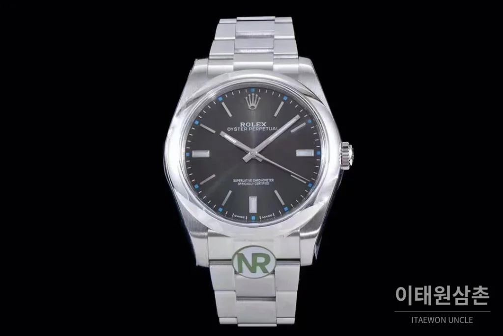롤렉스 오이스터 퍼페추얼 904L스틸 블루다이얼 오토매틱 39mm (5)