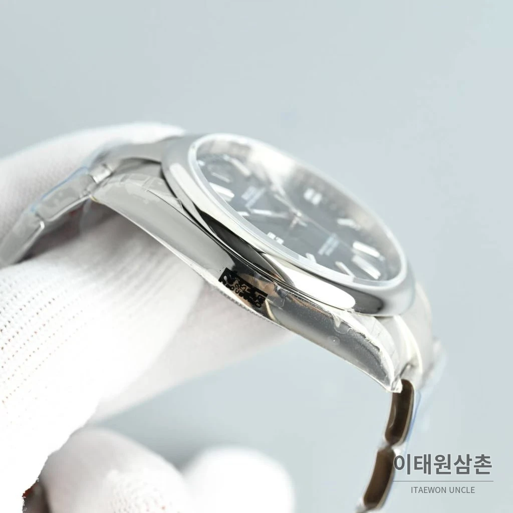 롤렉스 오이스터 퍼페추얼 스틸 야광인덱스 오토매틱 시계 41mm 스테인리스 스틸 네이비 다이얼