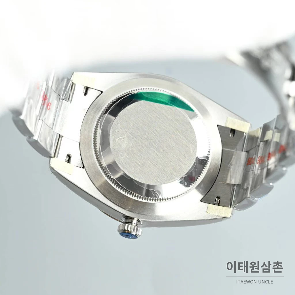 롤렉스 오이스터 퍼페추얼 스틸 야광인덱스 오토매틱 시계 41mm 스테인리스 스틸 오렌지 다이얼