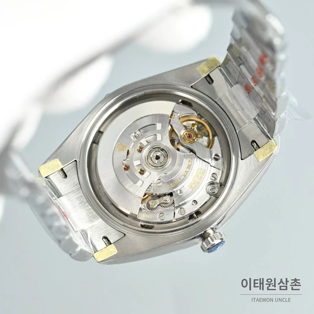 롤렉스 오이스터 퍼페추얼 스틸 야광인덱스 오토매틱 시계 41mm 스테인리스 스틸 블랙 다이얼
