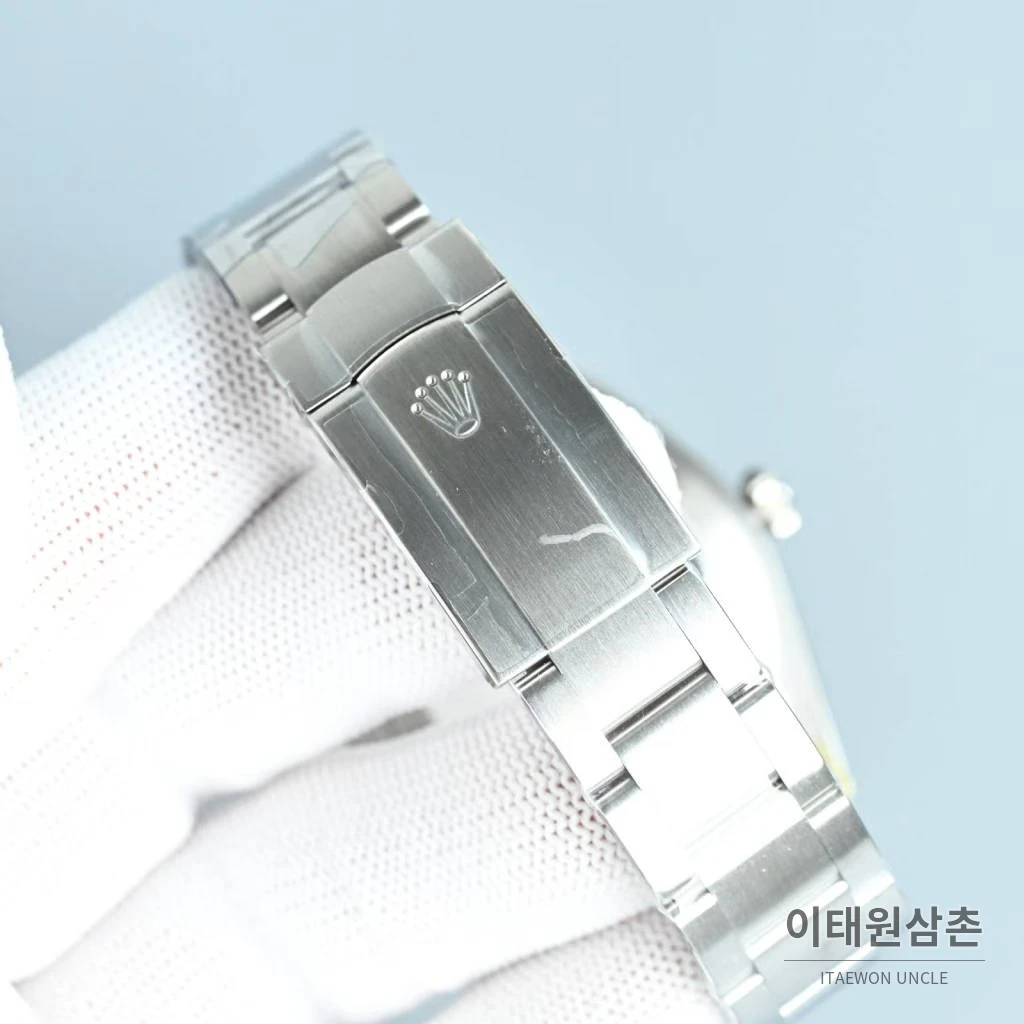 롤렉스 오이스터 퍼페추얼 스틸 야광인덱스 오토매틱 시계 41mm 스테인리스 스틸 블랙 다이얼