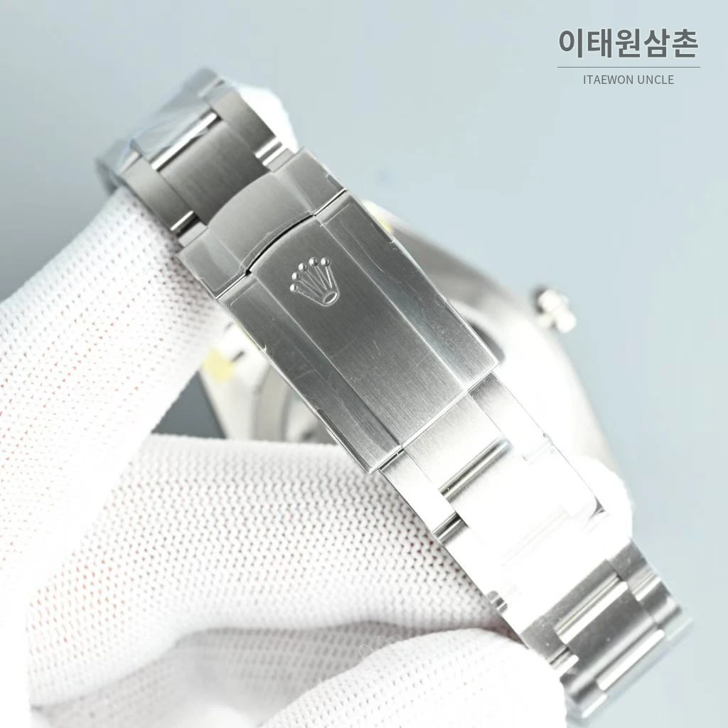 롤렉스 오이스터 퍼페추얼 스틸 야광인덱스 오토매틱 시계 41mm 스테인리스 스틸 화이트 다이얼