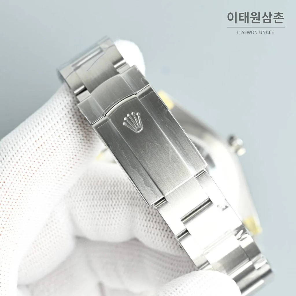 롤렉스 오이스터 퍼페추얼 스틸 야광인덱스 오토매틱 시계 41mm 스테인리스 스틸 레드 다이얼