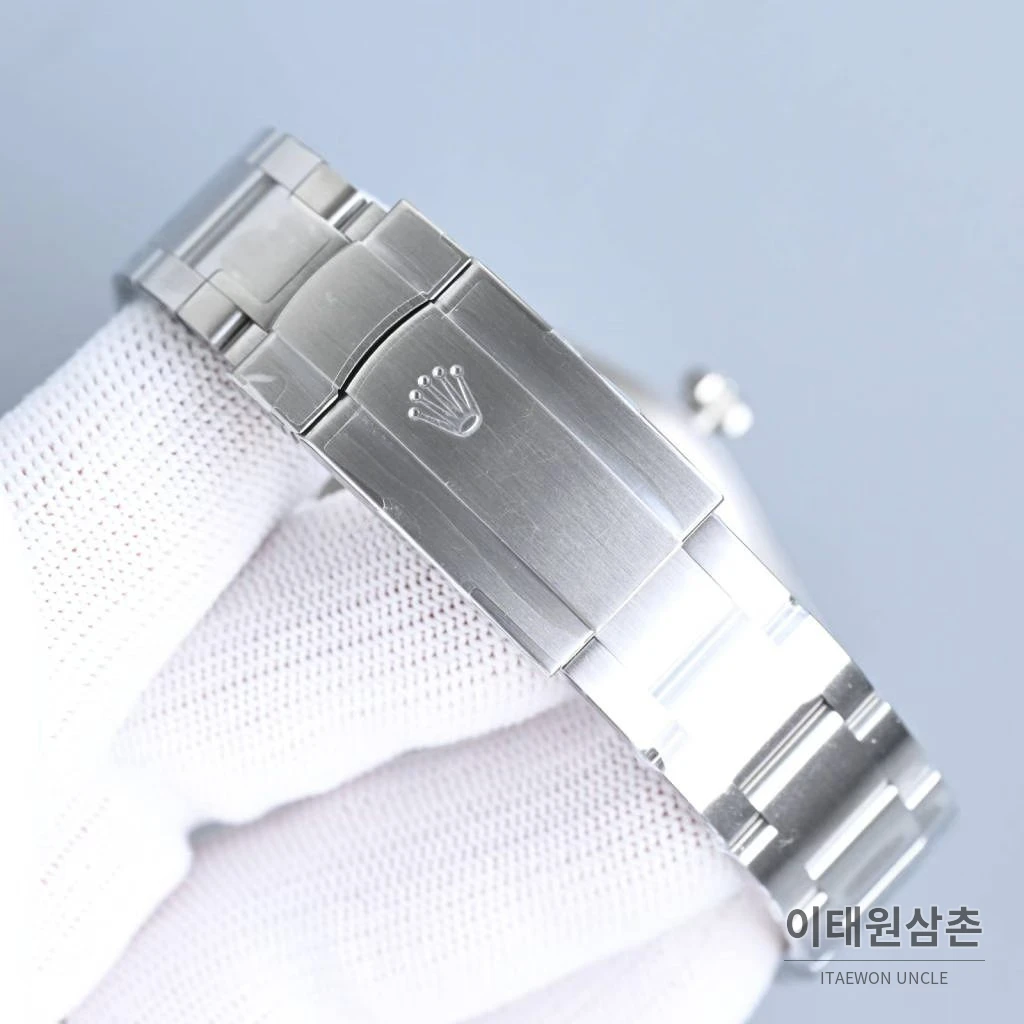 롤렉스 오이스터 퍼페추얼 스틸 야광인덱스 오토매틱 시계 41mm 스테인리스 스틸 샴페인 다이얼