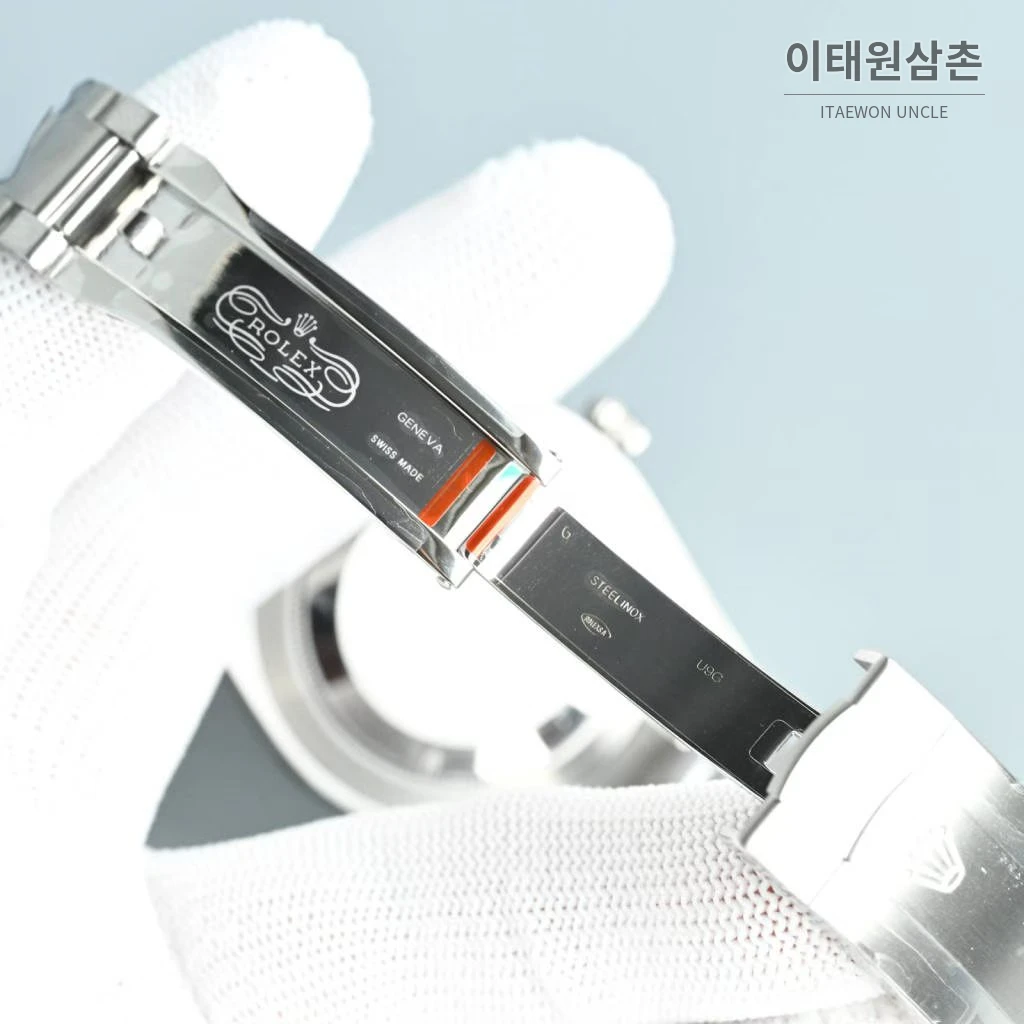 롤렉스 오이스터 퍼페추얼 스틸 야광인덱스 오토매틱 시계 41mm 스테인리스 스틸 블랙 다이얼