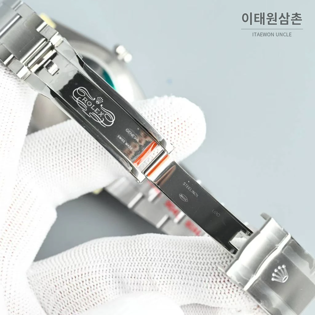 롤렉스 오이스터 퍼페추얼 스틸 야광인덱스 오토매틱 시계 41mm 스테인리스 스틸 아이스블루 다이얼 (3)