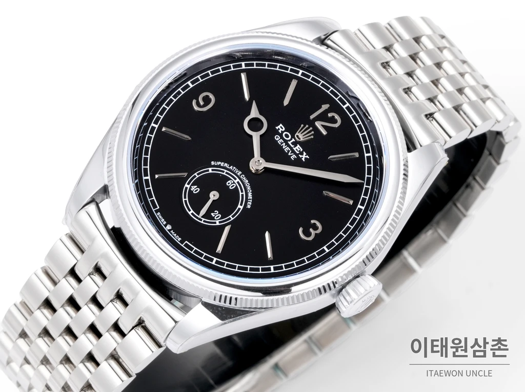 롤렉스 퍼페츄얼 1908 네이비다이얼 세티모스타일 브레이슬릿 자동 시계 39mm