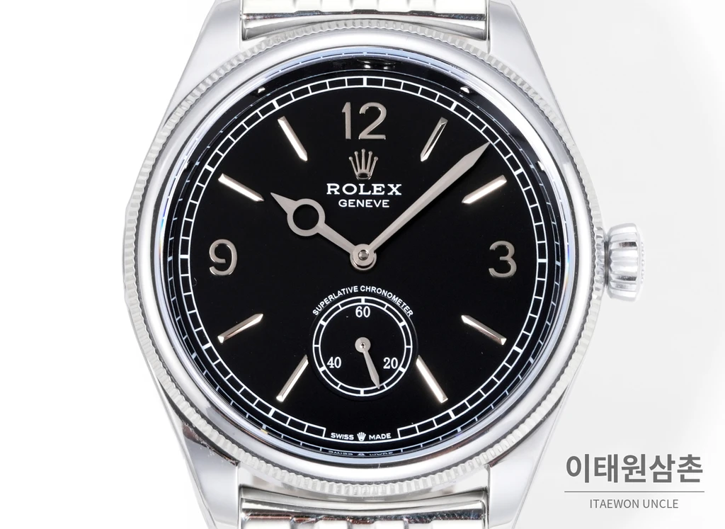 롤렉스 퍼페츄얼 1908 네이비다이얼 세티모스타일 브레이슬릿 자동 시계 39mm