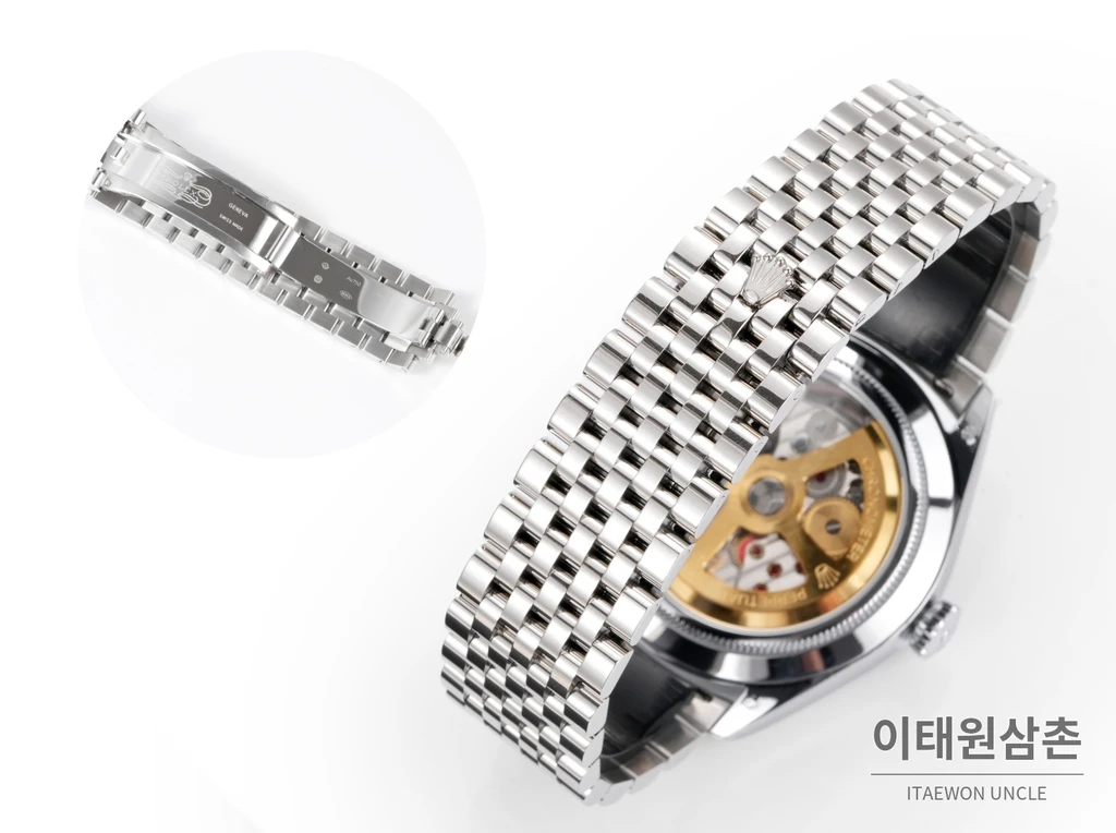 롤렉스 퍼페츄얼 1908 네이비다이얼 세티모스타일 브레이슬릿 자동 시계 39mm