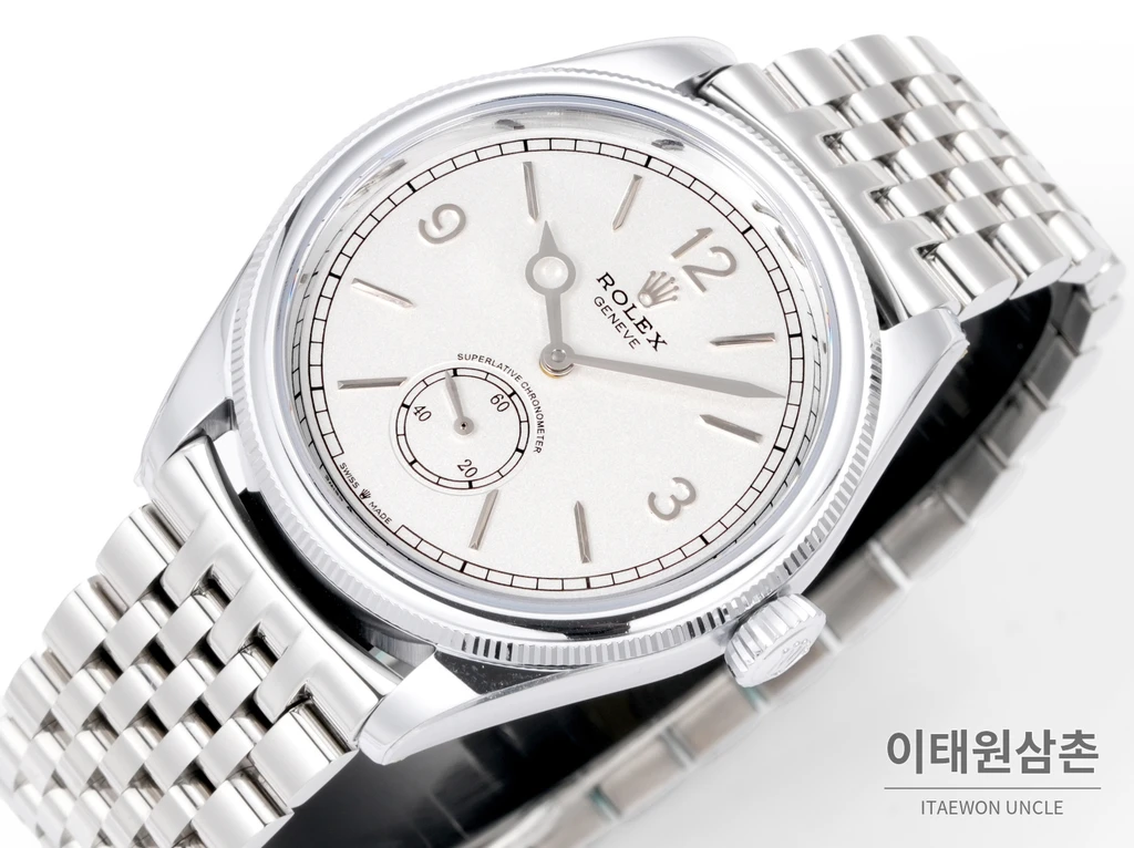 롤렉스 퍼페츄얼 1908 화이트다이얼 세티모스타일 브레이슬릿 자동 시계 39mm