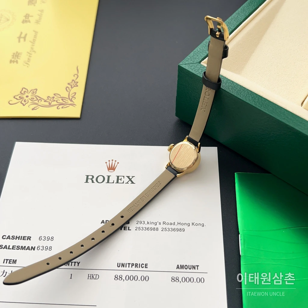 롤렉스 프레시전 골드톤베젤 미니 빈티지 여성시계 18.5mm