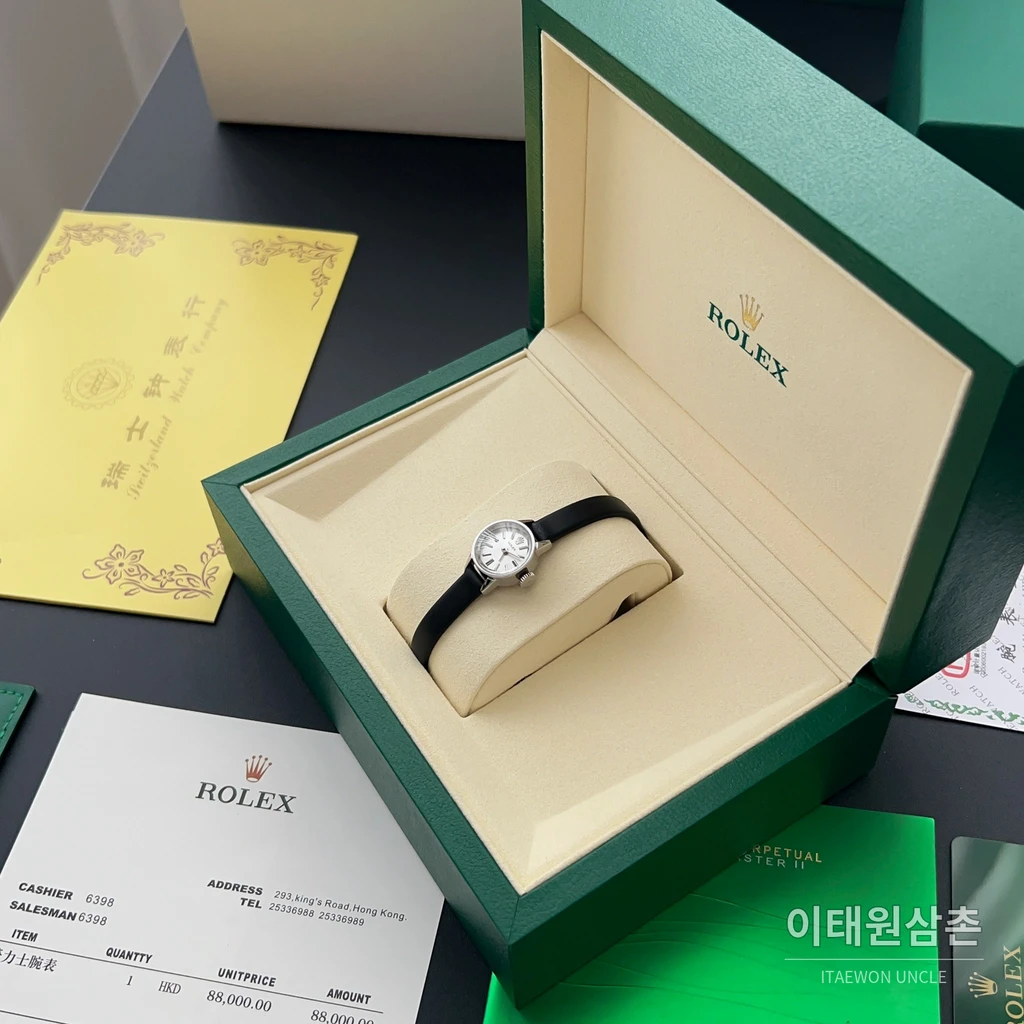 롤렉스 프레시전 플래티넘 미니 빈티지 여성시계 18.5mm