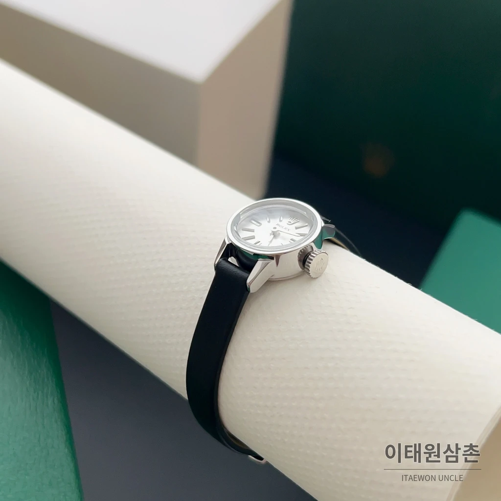 롤렉스 프레시전 플래티넘 미니 빈티지 여성시계 18.5mm