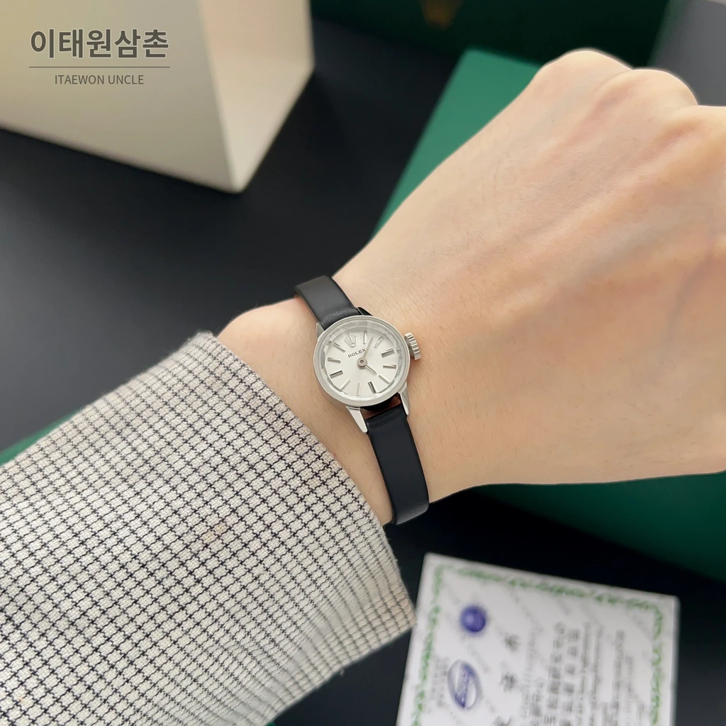 롤렉스 프레시전 플래티넘 미니 빈티지 여성시계 18.5mm