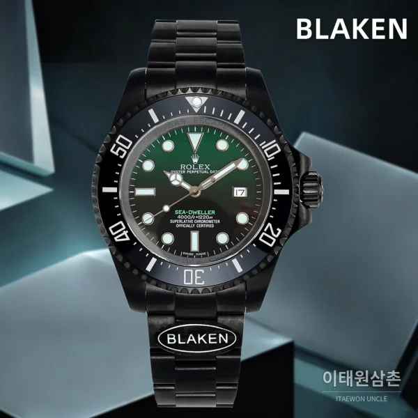 롤렉스 씨드웰러 딥씨 블라켄 블랙 PVD 커스텀 오토매틱 44mm 롤렉스 씨드웰러 딥씨 블라켄 블랙 PVD 커스텀 오토매틱 44mm