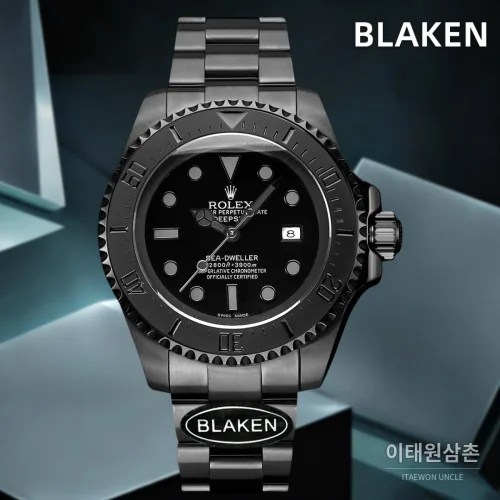롤렉스 씨드웰러 딥씨 블라켄 PVD 블랙 다이버 오토매틱 44mm 블랙 다이얼 스틸 브레이슬릿 (5) 롤렉스 씨드웰러 딥씨 블라켄 PVD 블랙 다이버 오토매틱 44mm 블랙 다이얼 스틸 브레이슬릿 (5)
