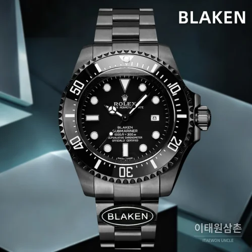 롤렉스 씨드웰러 딥씨 블라켄 PVD 블랙 다이버 오토매틱 44mm 블랙 다이얼 스틸 브레이슬릿 (2) 롤렉스 씨드웰러 딥씨 블라켄 PVD 블랙 다이버 오토매틱 44mm 블랙 다이얼 스틸 브레이슬릿 (2)