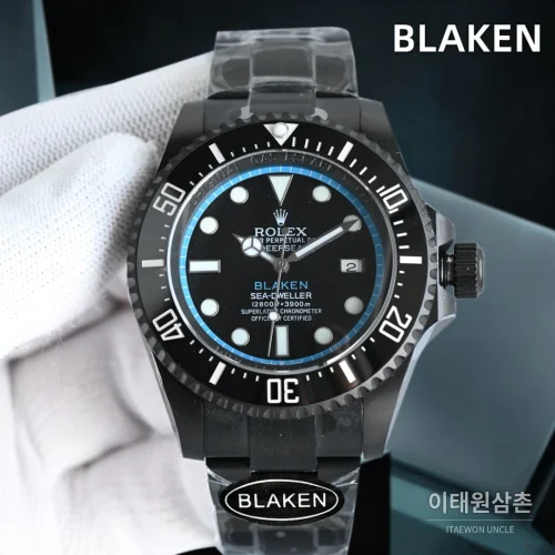 롤렉스 씨드웰러 딥씨 블라켄 PVD 블랙 다이버 오토매틱 44mm 블랙 다이얼 블랙 러버 스트랩 (3) 롤렉스 씨드웰러 딥씨 블라켄 PVD 블랙 다이버 오토매틱 44mm 블랙 다이얼 블랙 러버 스트랩 (3)