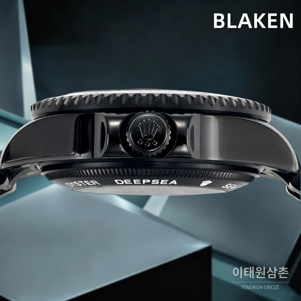롤렉스 씨드웰러 딥씨 블라켄 PVD 블랙 다이버 오토매틱 44mm 블랙 다이얼 세라믹 브레이슬릿 (2)