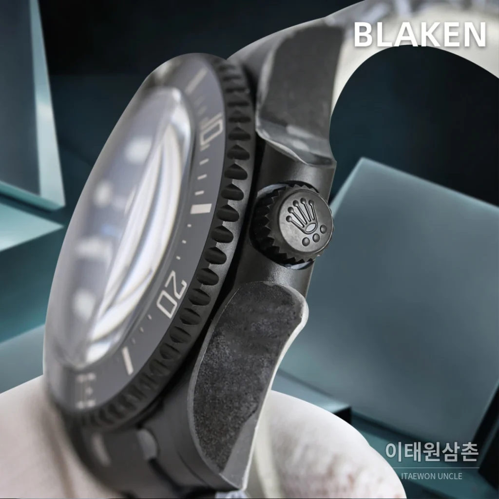 롤렉스 씨드웰러 딥씨 블라켄 PVD 블랙 다이버 오토매틱 44mm 블루 다이얼 세라믹 브레이슬릿