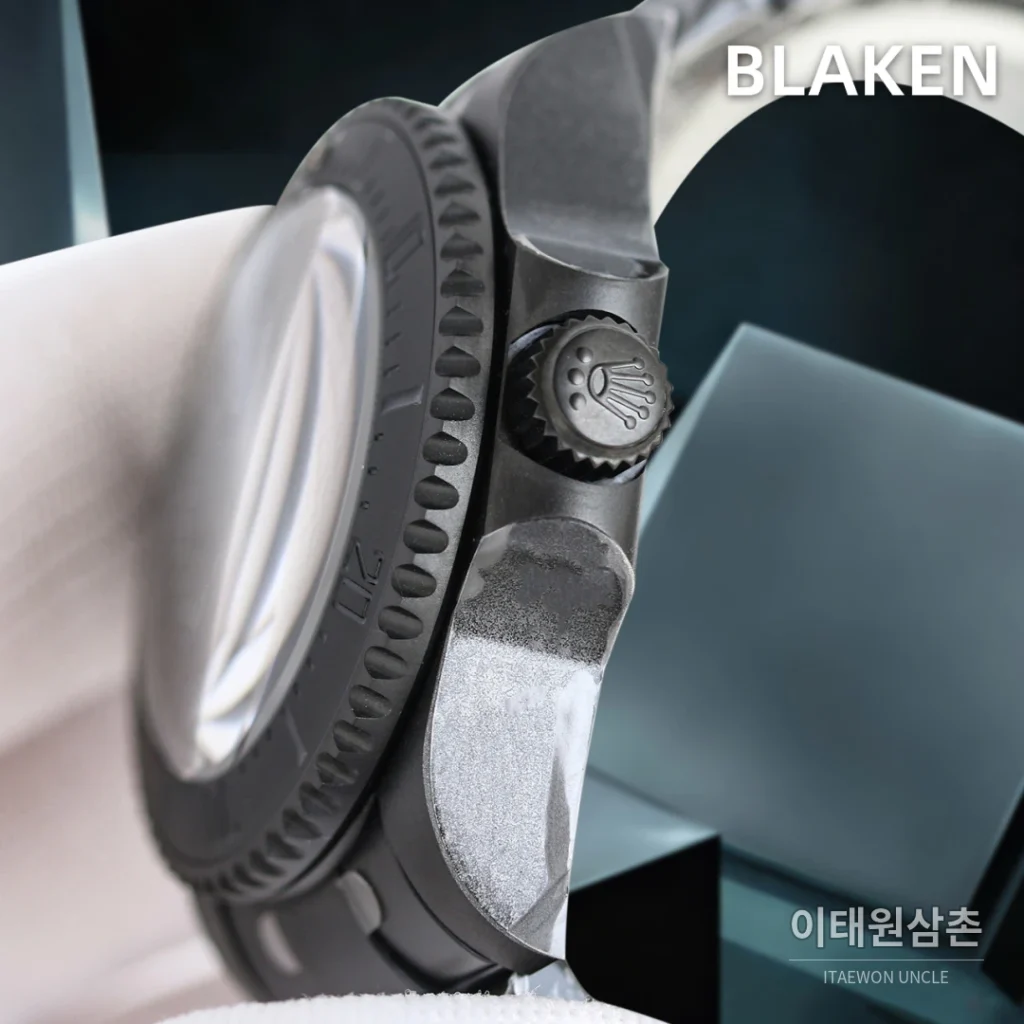 롤렉스 씨드웰러 딥씨 블라켄 PVD 블랙 다이버 오토매틱 44mm 블랙 다이얼 세라믹 브레이슬릿 (3)