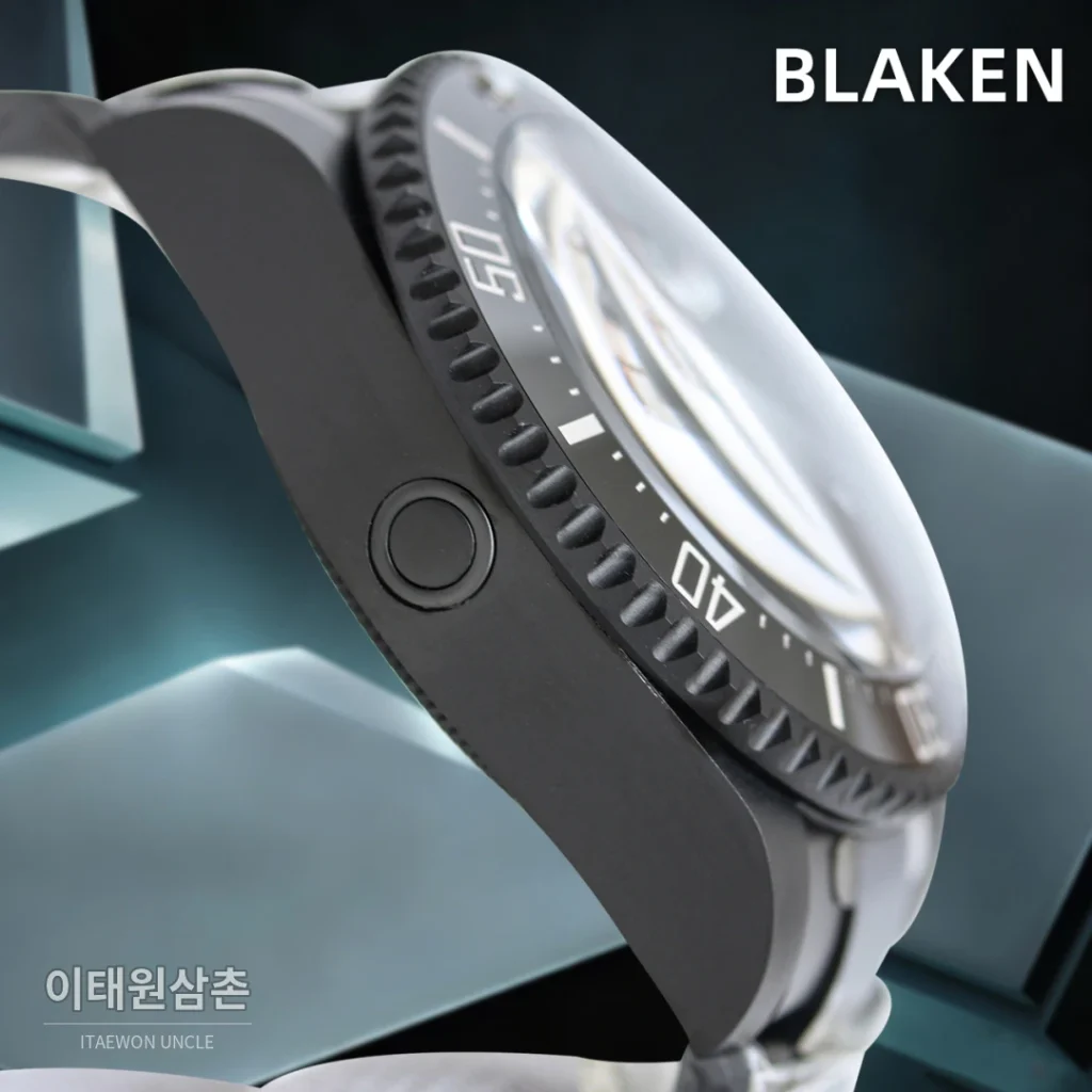 롤렉스 씨드웰러 딥씨 블라켄 PVD 블랙 다이버 오토매틱 44mm 그린 다이얼 블랙 러버 스트랩