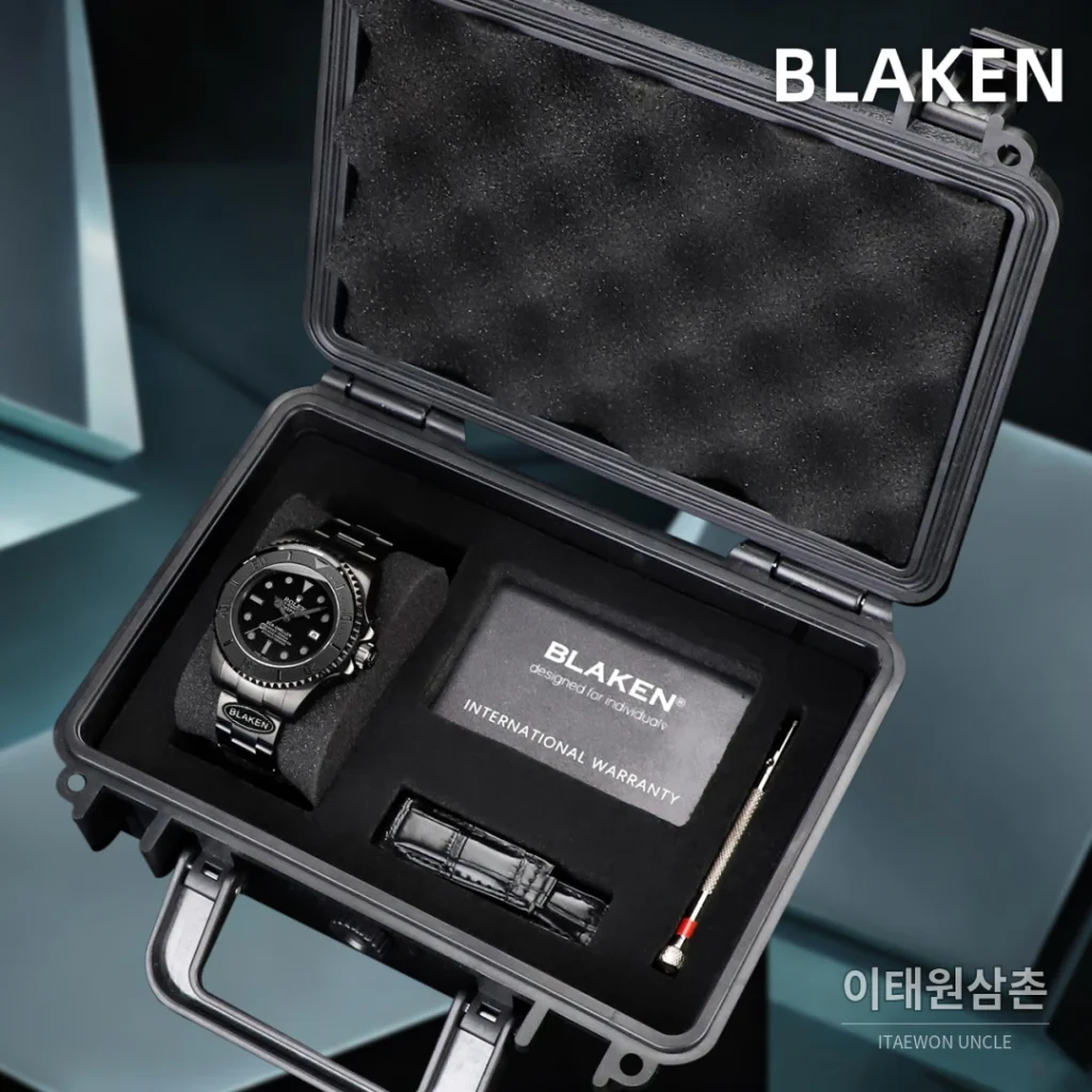 롤렉스 씨드웰러 딥씨 블라켄 PVD 블랙 다이버 오토매틱 44mm 블랙 다이얼 스틸 브레이슬릿 (5)