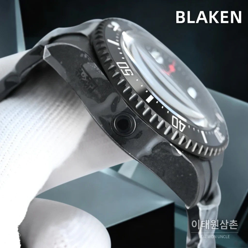 롤렉스 씨드웰러 딥씨 블라켄 PVD 블랙 다이버 오토매틱 44mm 블랙 다이얼 블랙 러버 스트랩 (2)