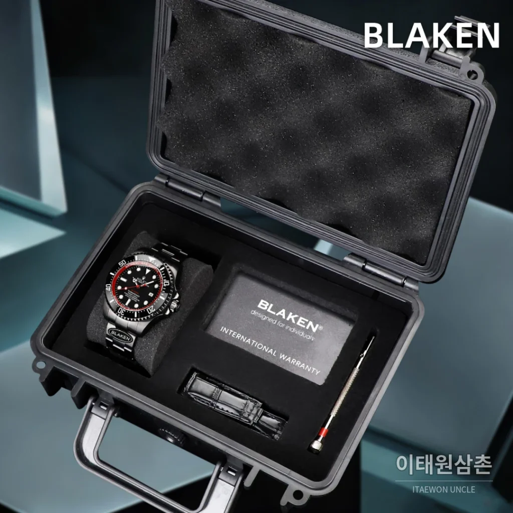 롤렉스 씨드웰러 딥씨 블라켄 PVD 블랙 다이버 오토매틱 44mm 블랙 다이얼 스틸 브레이슬릿