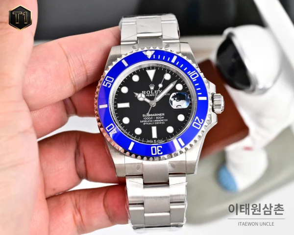 롤렉스 서브마리너 41 904L 스틸/세라믹베젤 오토매틱 41mm 블랙 다이얼 스틸 브레이슬릿 롤렉스 서브마리너 41 904L 스틸/세라믹베젤 오토매틱 41mm 블랙 다이얼 스틸 브레이슬릿