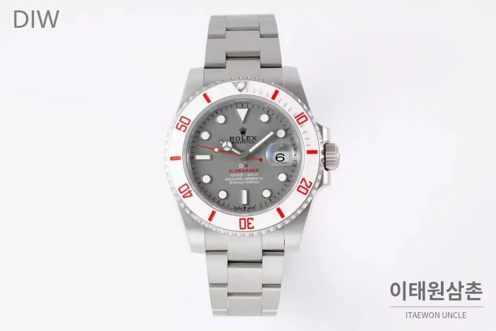 롤렉스 서브마리너 904L스틸 핑크다이얼 다이버 오토매틱 40mm 스틸 브레이슬릿 화이트 베젤 (2)
