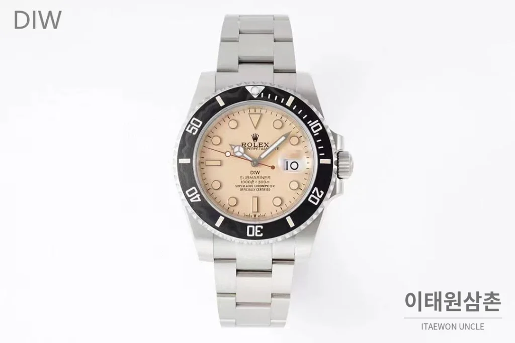 롤렉스 서브마리너 904L스틸 핑크다이얼 다이버 오토매틱 40mm 스틸 브레이슬릿 블랙 베젤